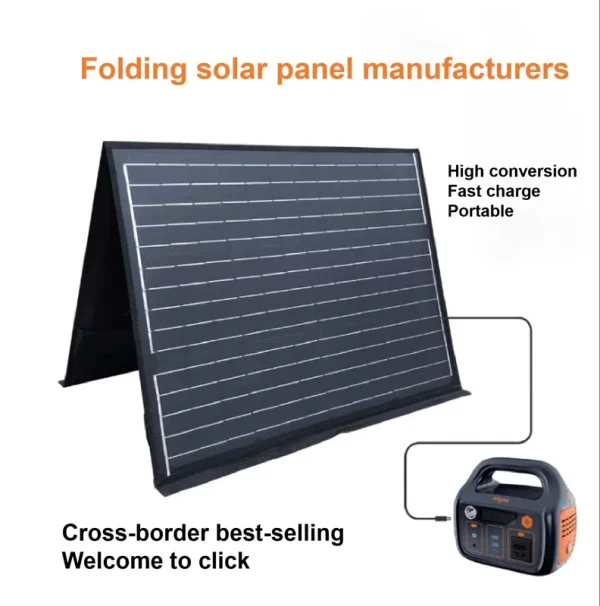 Waterproof Solar PV Panel Charger Dual 100w 5V 2.1A USB Portable 2 Folding - Image 2